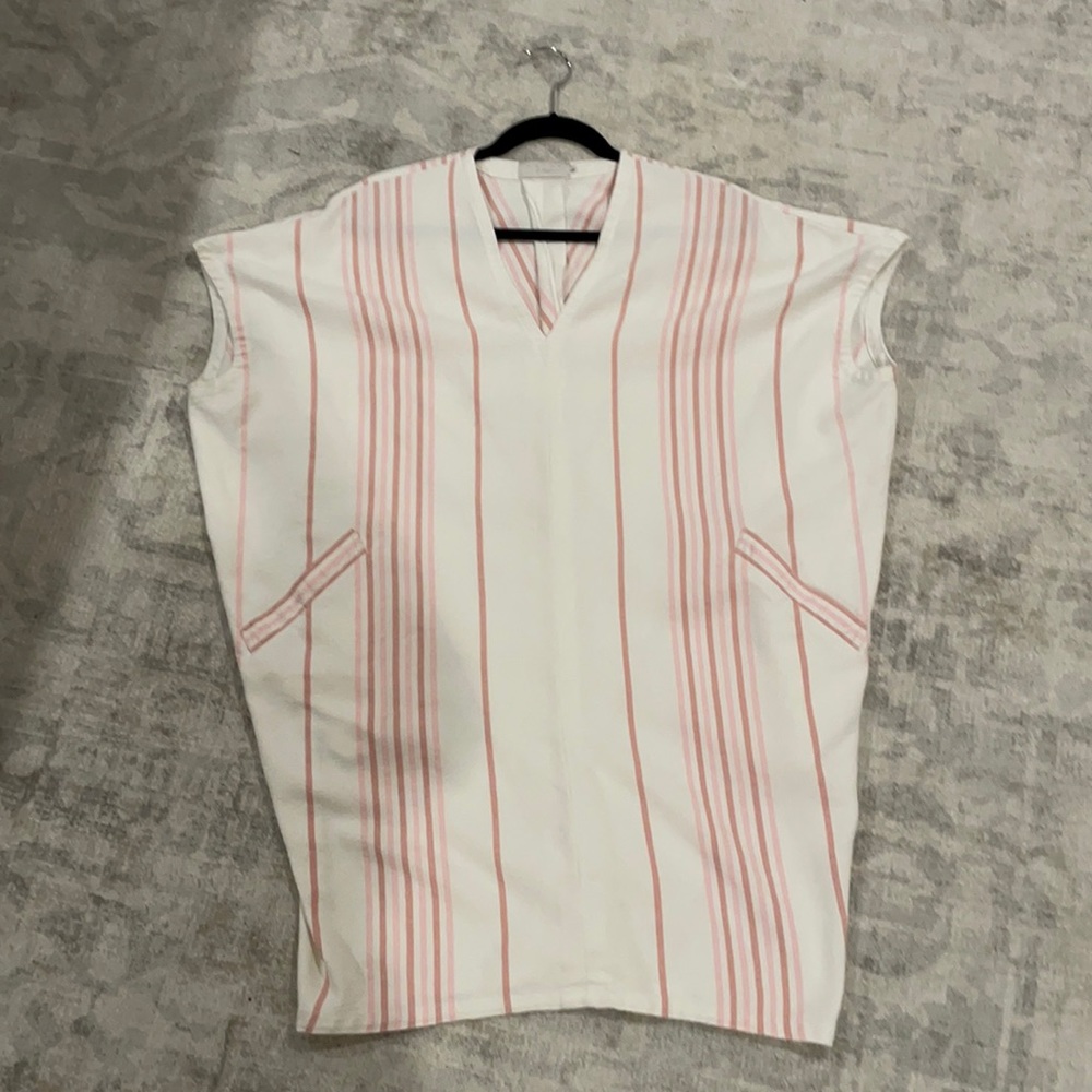 Hatch TERRACOTTA STRIPE COTTON maternity dress
